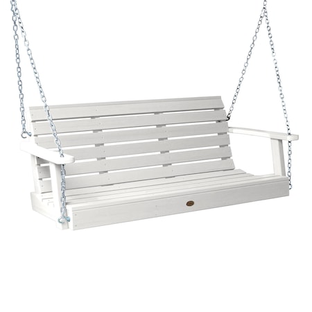 Highwood Usa 5ft Weatherly Porch Swing Outdoor Furniture for Patio, Backyard, Garden AD-PORW1-WHE